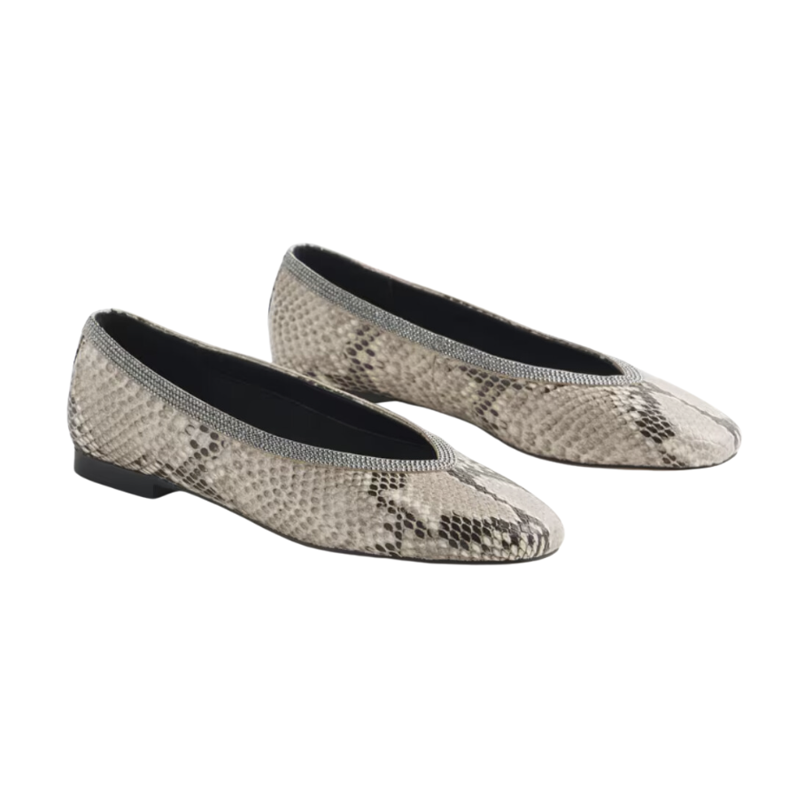 Snake Print Flats